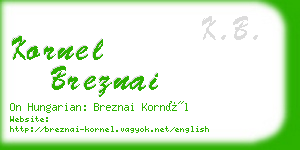 kornel breznai business card